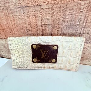NWOT Keep It Gypsy Leather Upcycled LV Snake Embossed Wallet